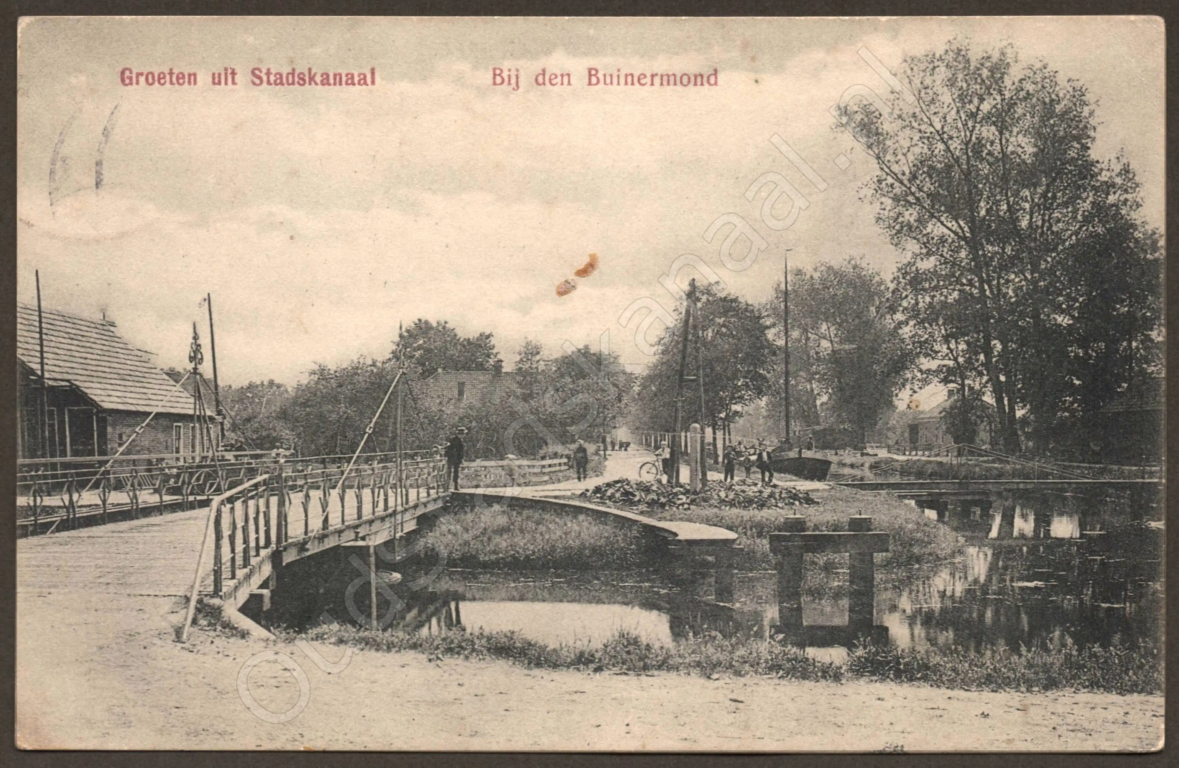 <span id='curid'>1508</span>~Groeten uit Stadskanaal - Bij den Buinermond (&plusmn;1910)