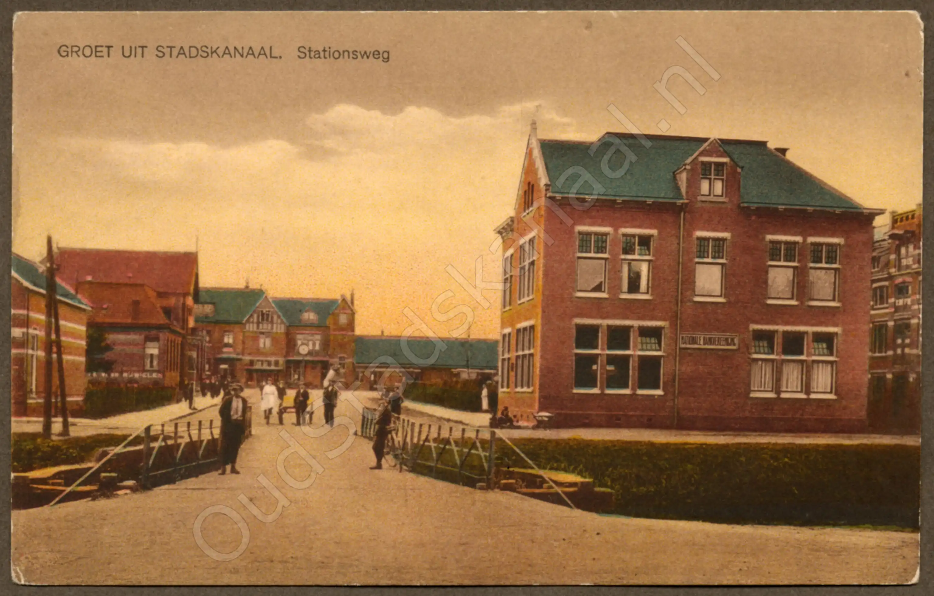 <span id='curid'>1535</span>~GROET UIT STADSKANAAL. Stationsweg (&plusmn;1943)