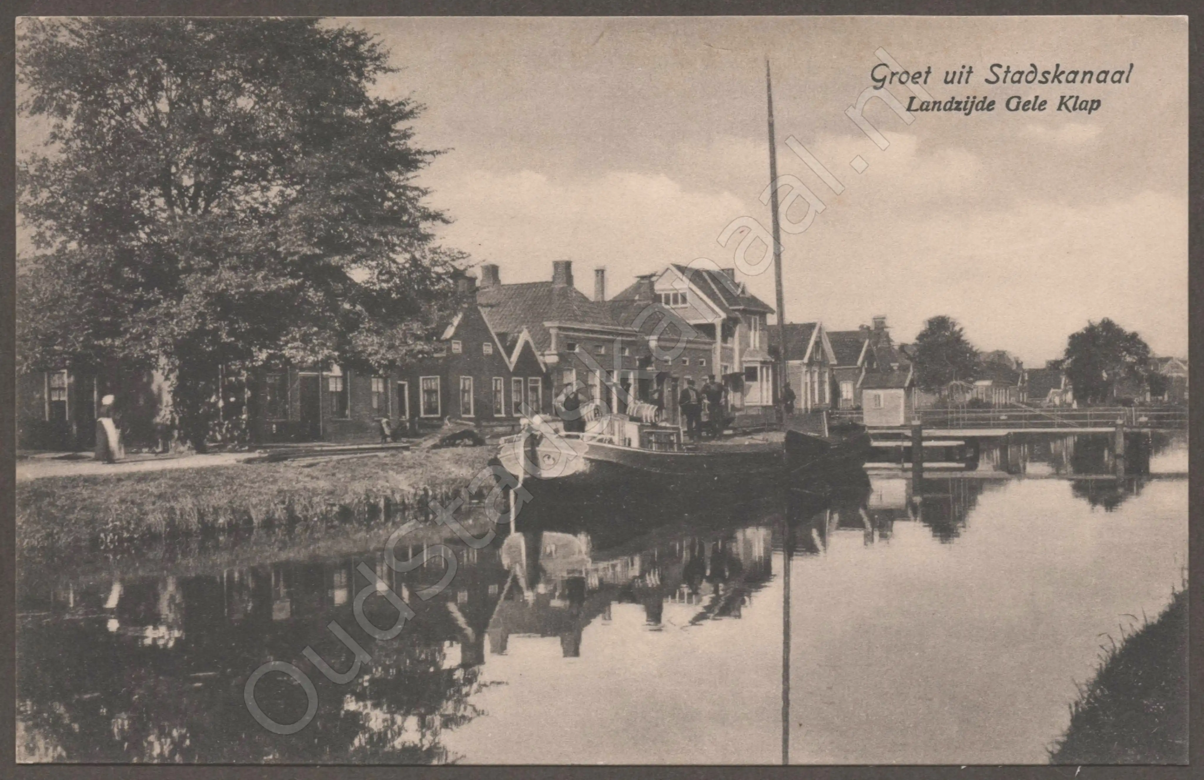 <span id='curid'>1911</span>~Groet uit Stadskanaal - Landzijde Gele Klap (&plusmn;1916)