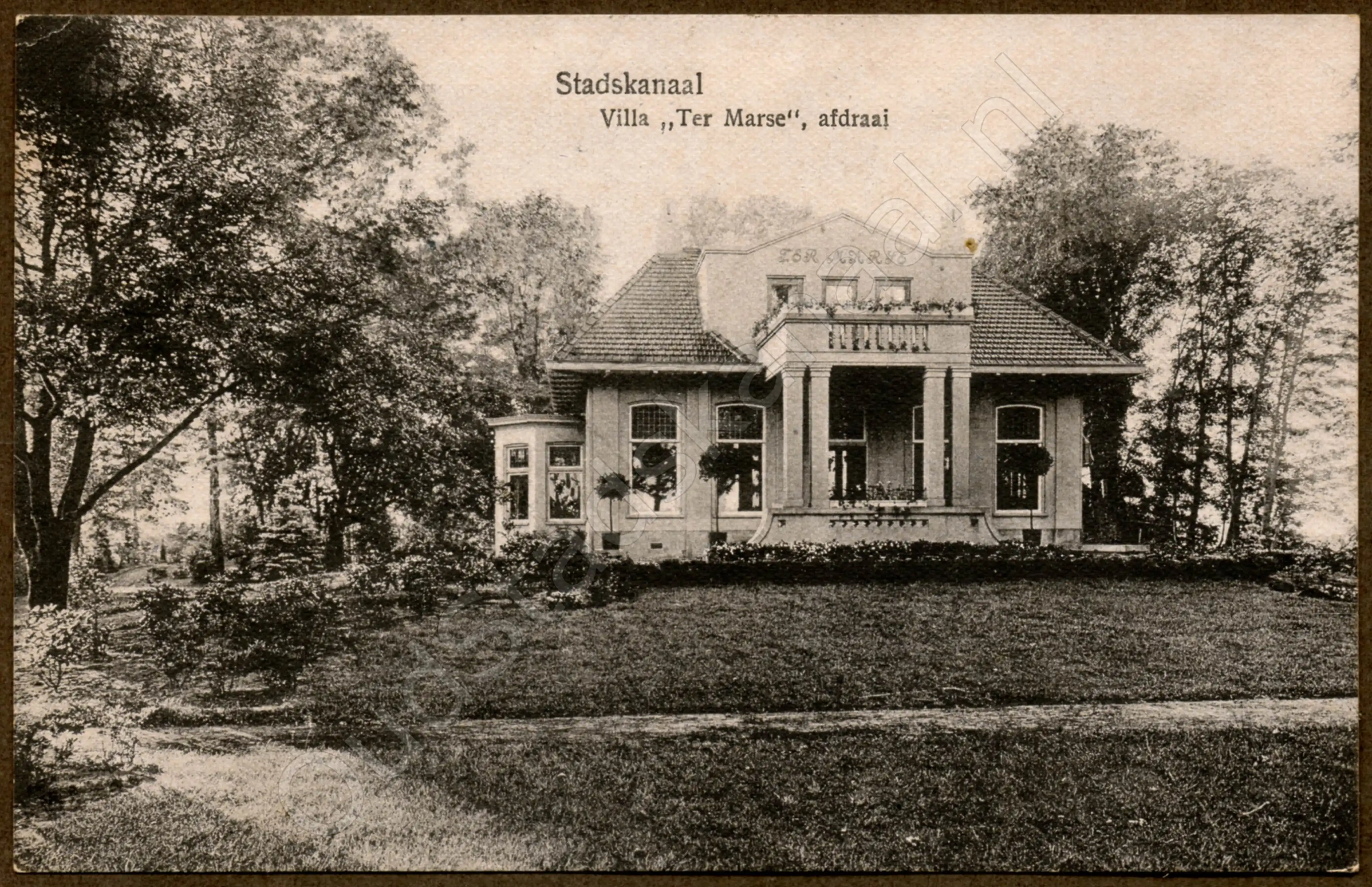 <span id='curid'>1927</span>~Stadskanaal - Villa "Ter Marse", afdraai (&plusmn;1920)