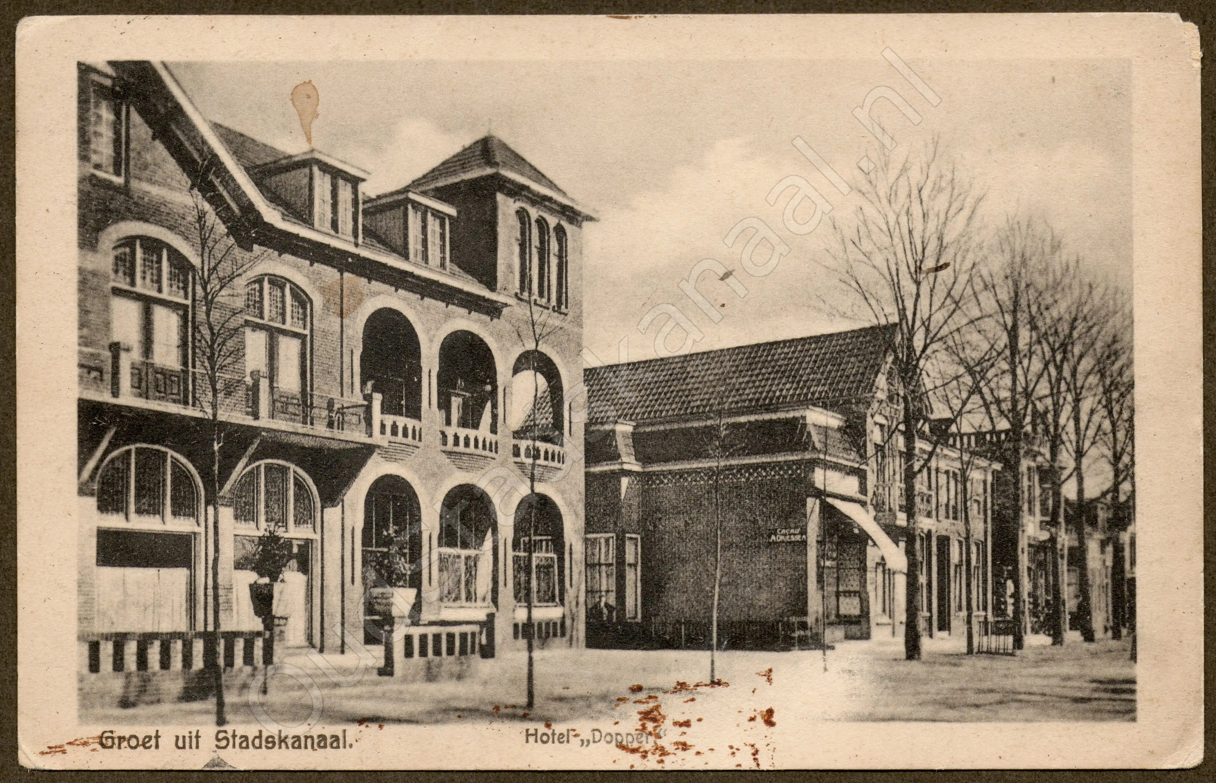 <span id='curid'>2645</span>~Groet uit Stadskanaal. - Hotel "Dopper." (&plusmn;1921)
