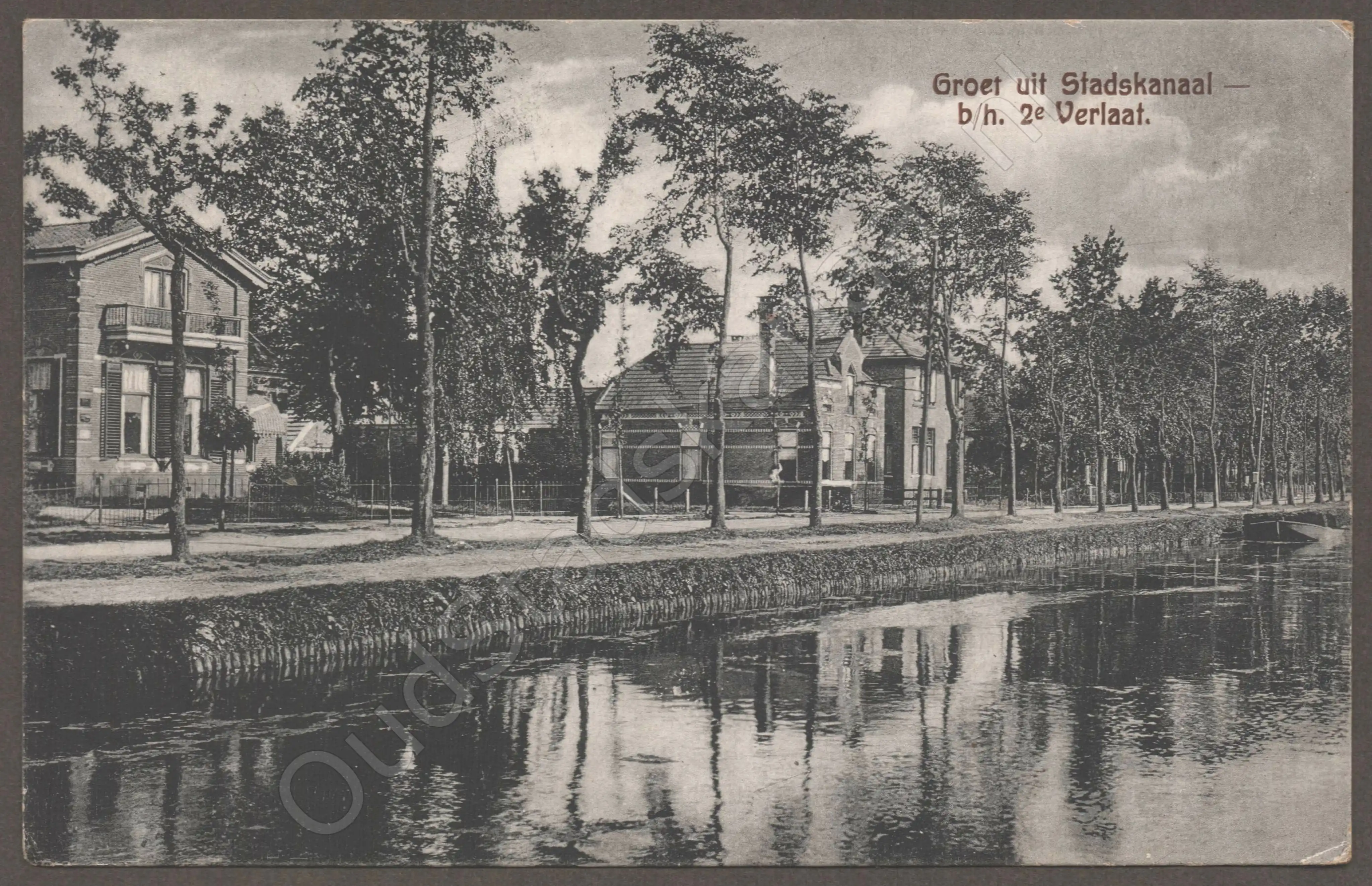 <span id='curid'>3665</span>~Groet uit Stadskanaal - b/h. 2e Verlaat. (&plusmn;1920)