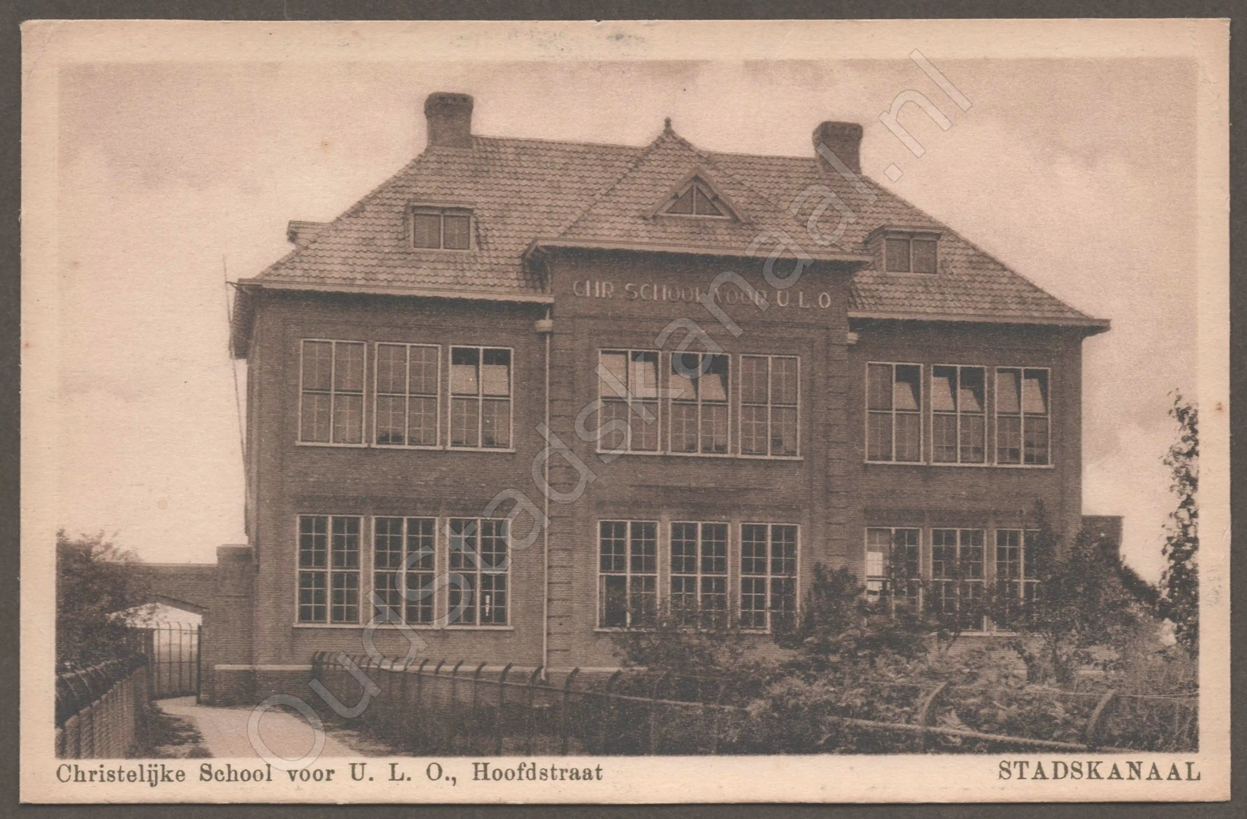 <span id='curid'>3873</span>~Christelijke School voor U. L. O., Hoofdstraat - STADSKANAAL (&plusmn;1931)