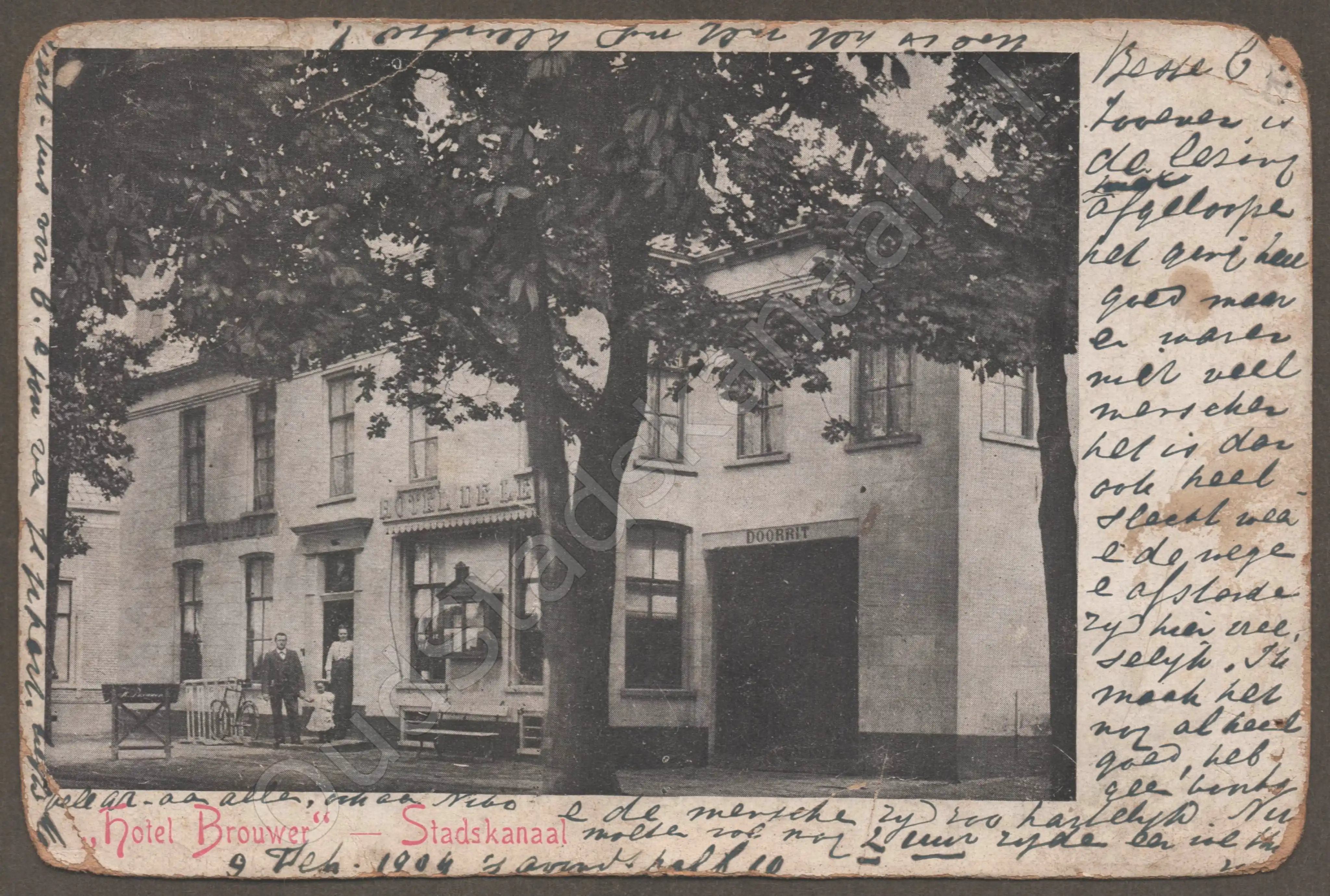 <span id='curid'>4877</span>~"Hotel Brouwer" - Stadskanaal (&plusmn;1901)