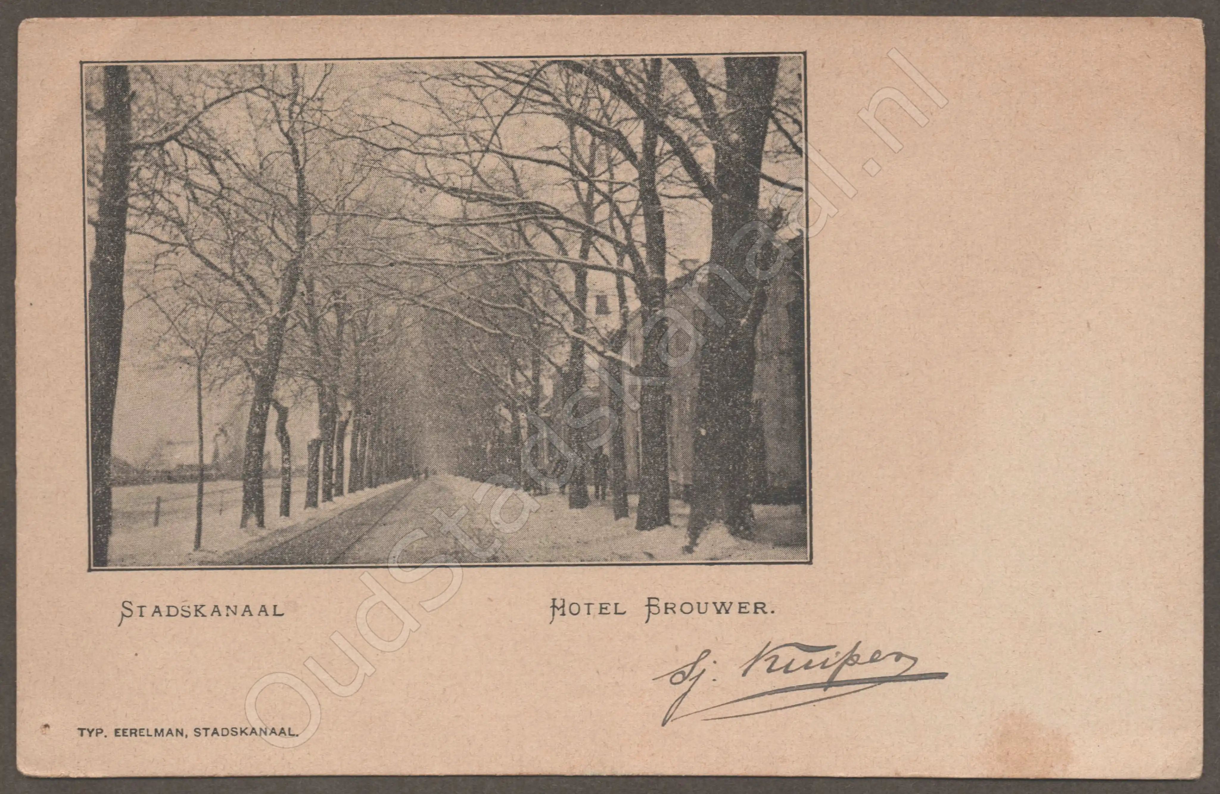 <span id='curid'>5583</span>~Stadskanaal - Hotel Brouwer. (&plusmn;1909)