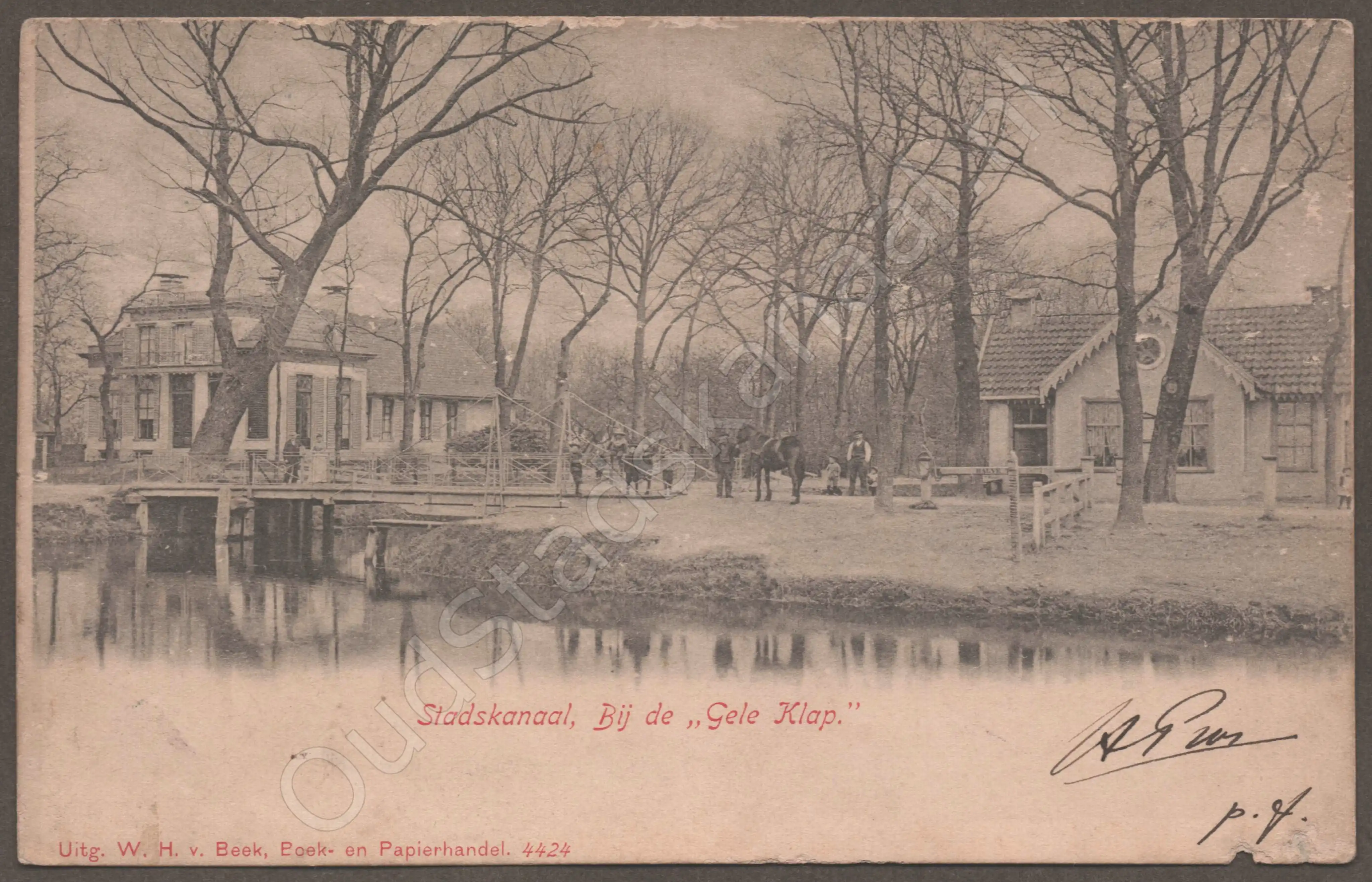 <span id='curid'>5591</span>~Stadskanaal, Bij de "Gele Klap." (&plusmn;1903)