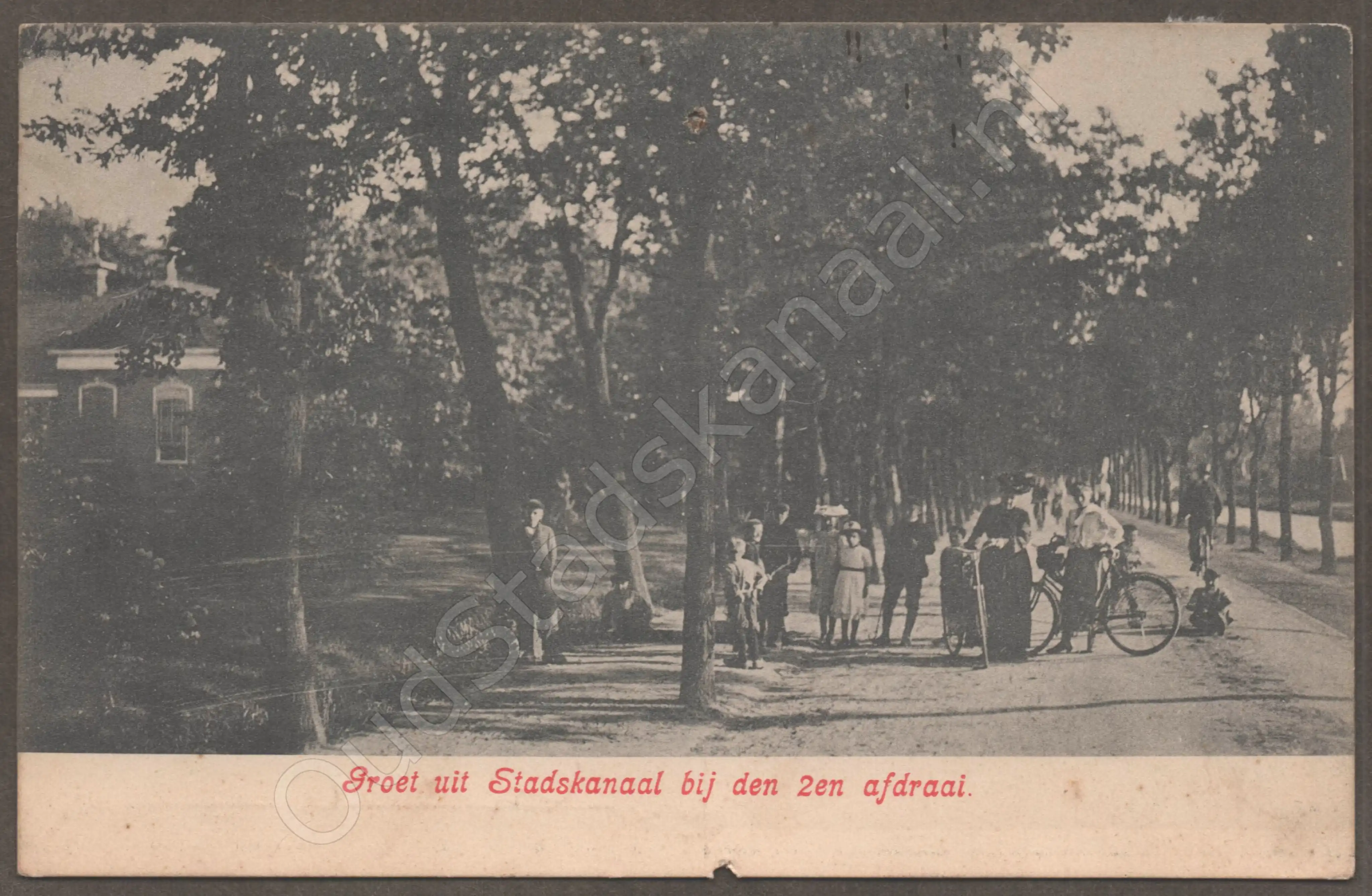 <span id='curid'>6940</span>~Groet uit Stadskanaal bij den 2en afdraai. (&plusmn;1906)