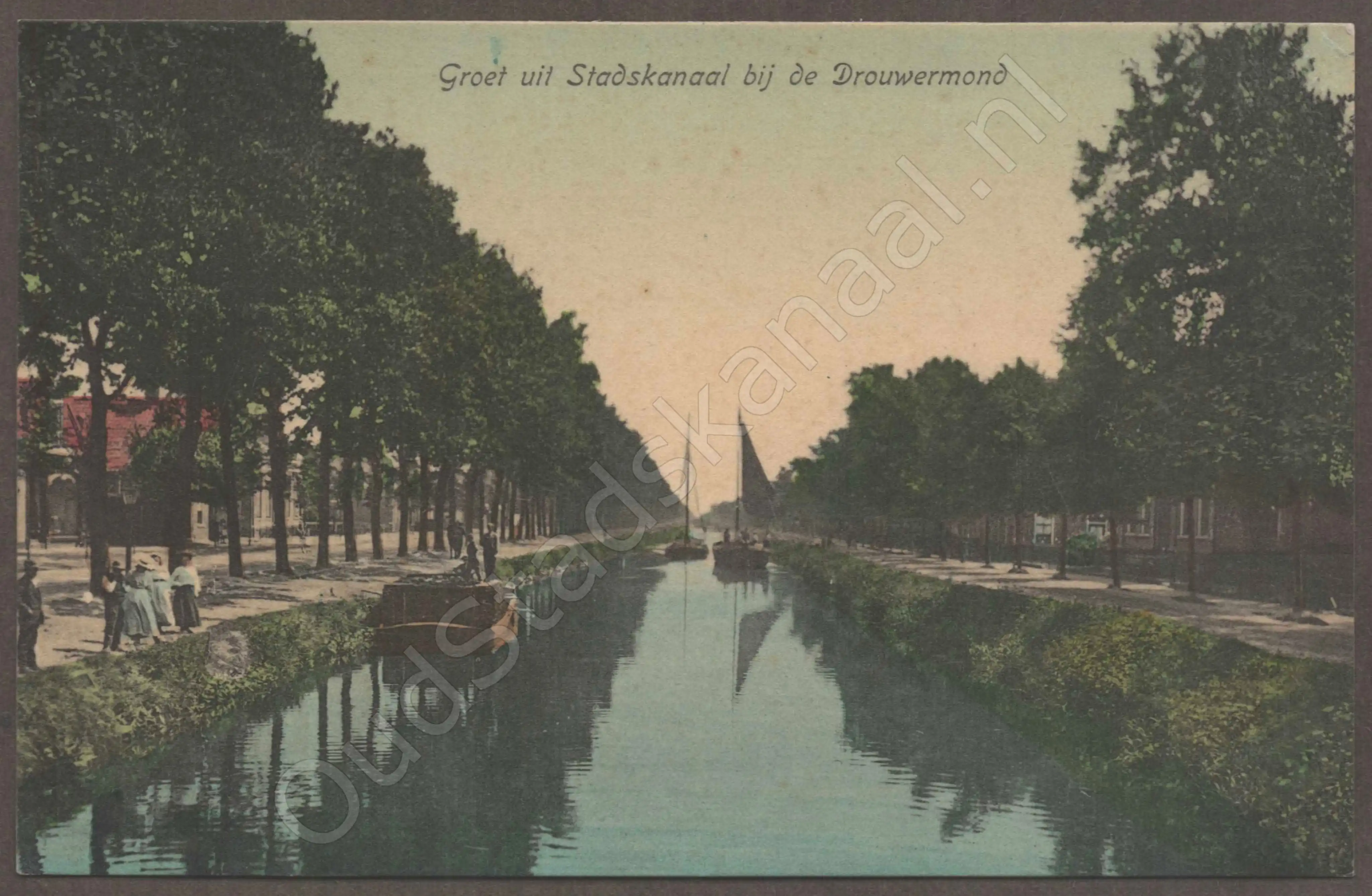 <span id='curid'>7009</span>~Groet uit Stadskanaal bij de Drouwermond (&plusmn;1906)