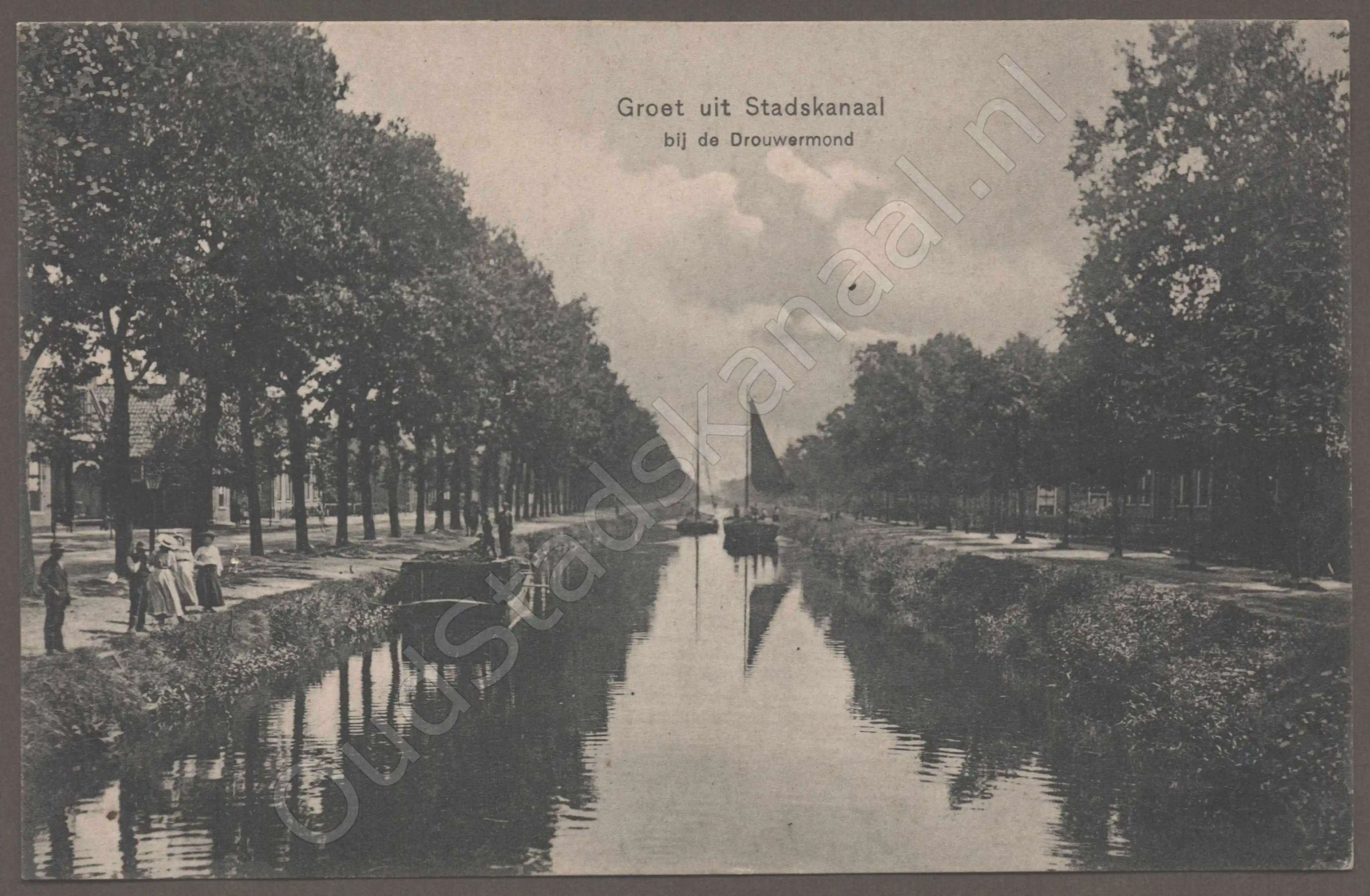 <span id='curid'>7759</span>~Groet uit Stadskanaal - bij de Drouwermond (&plusmn;1907)