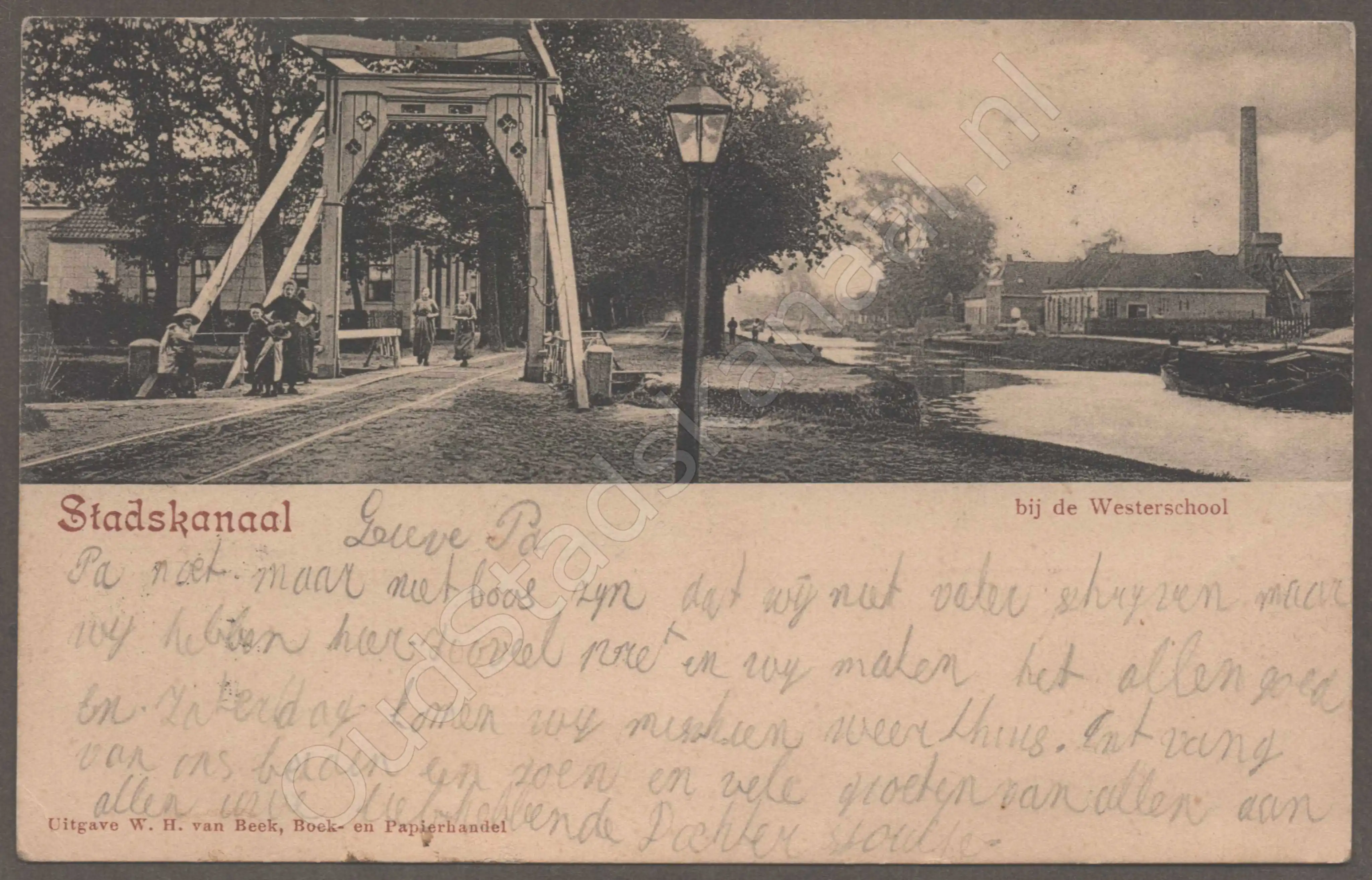 <span id='curid'>8252</span>~Stadskanaal - bij de Westerschool (&plusmn;1901)