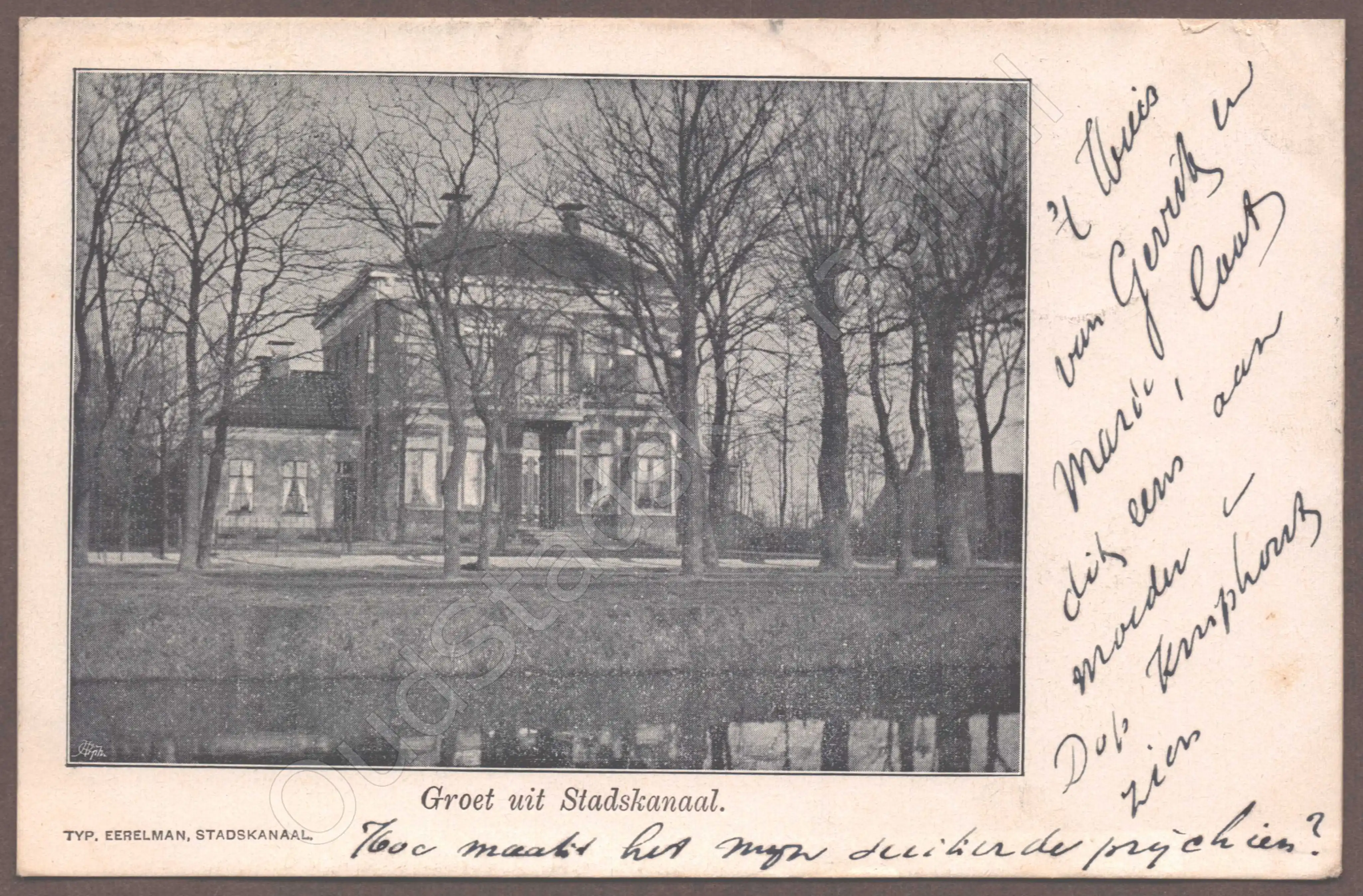 <span id='curid'>9573</span>~Groet uit Stadskanaal (&plusmn;1900)