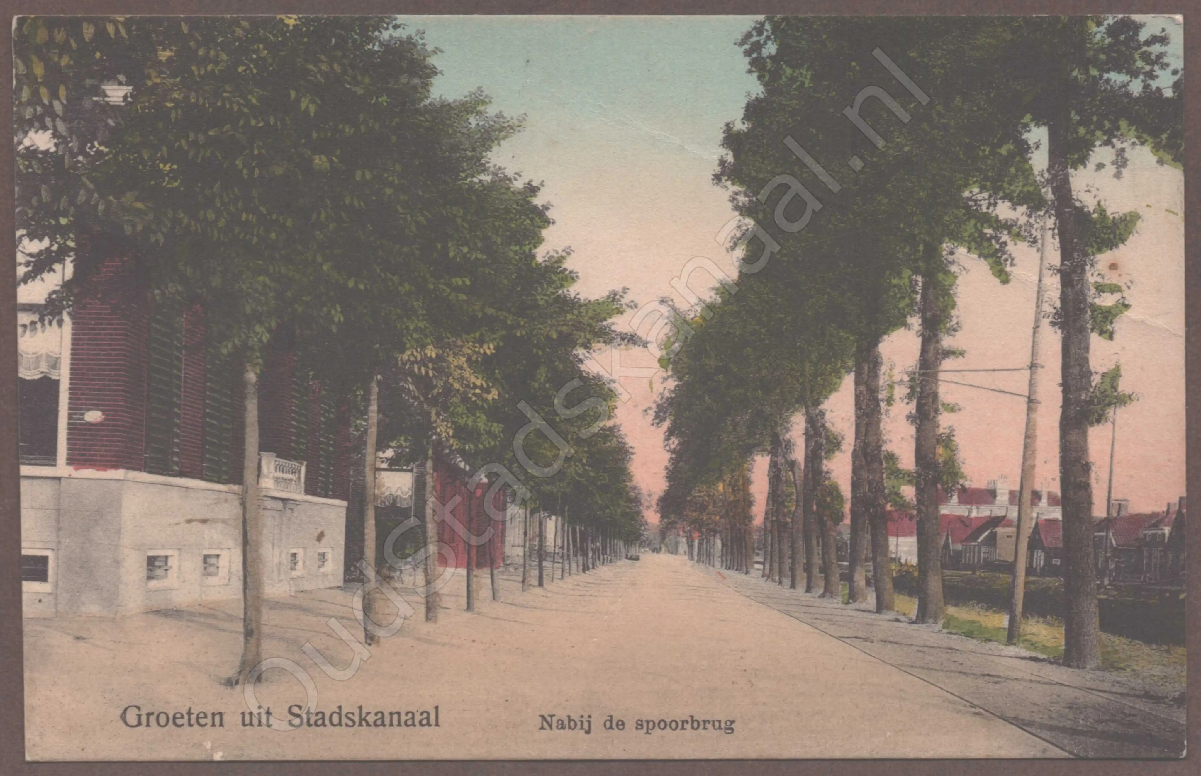<span id='curid'>9845</span>~Groeten uit Stadskanaal - Nabij de spoorbrug (&plusmn;1912)
